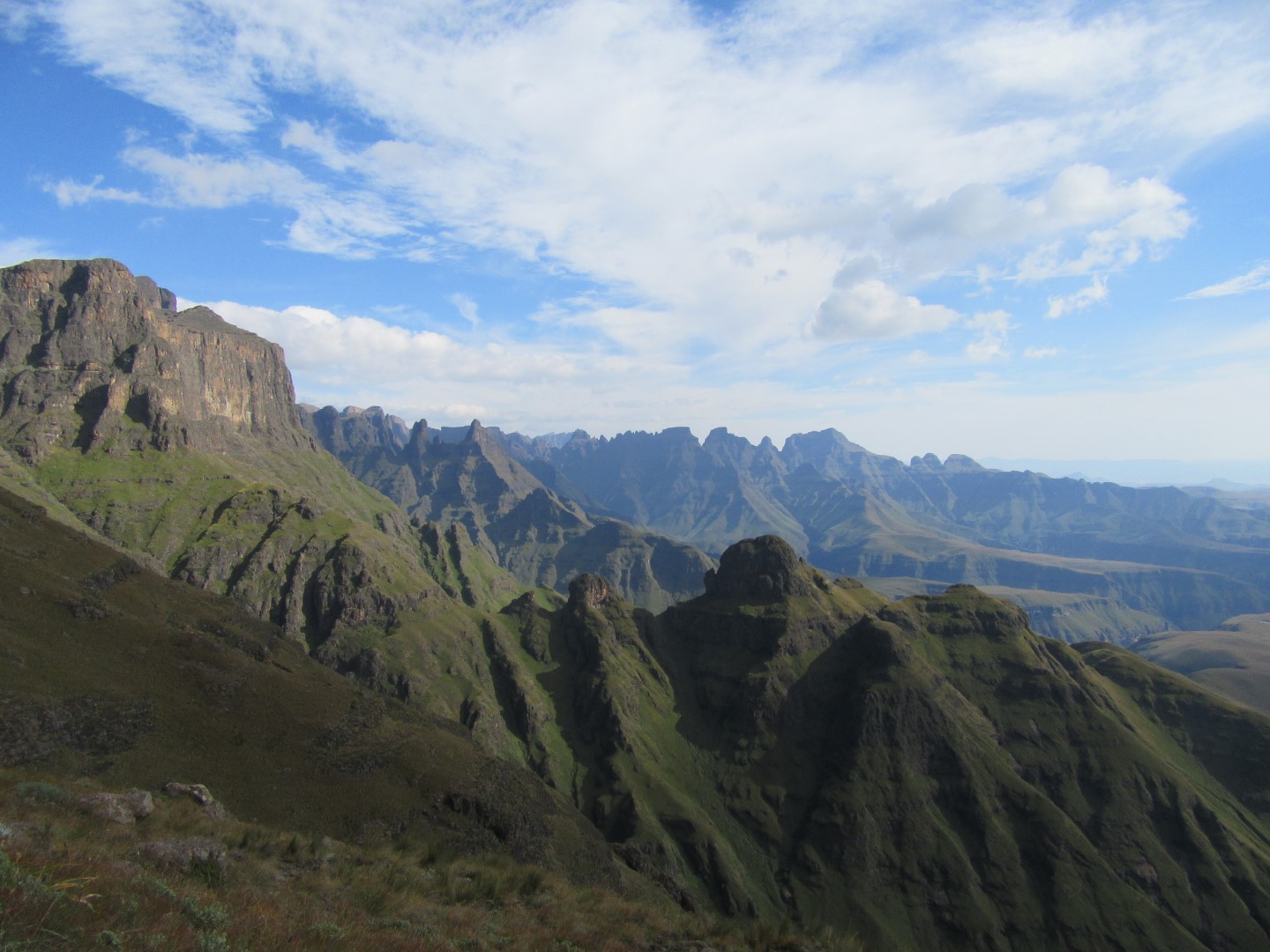 The view looking north towards Cathedral Peak